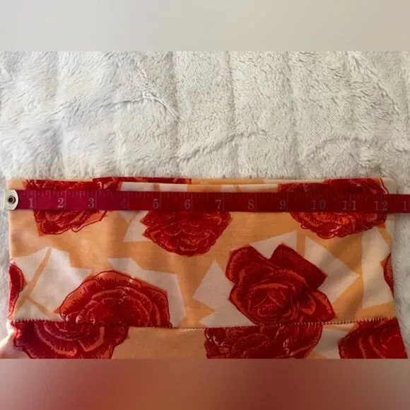 LuLaRoe Orange Floral Shirt NWT - Picture 5 of 6